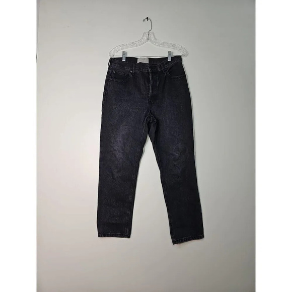 Everlane The Cheeky Jean Black High Rise Cropped Straight Leg Size 29 - Picture 3 of 10